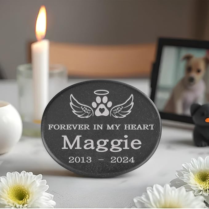 Pet Memorial Stones for Dogs, Cat Memorial Stone, in Memory of Pet Gifts, Pet Lost Gifts, Dog Memorial Gifts, Cat Condolences Gifts, Pet Memorial Gifts for Cats