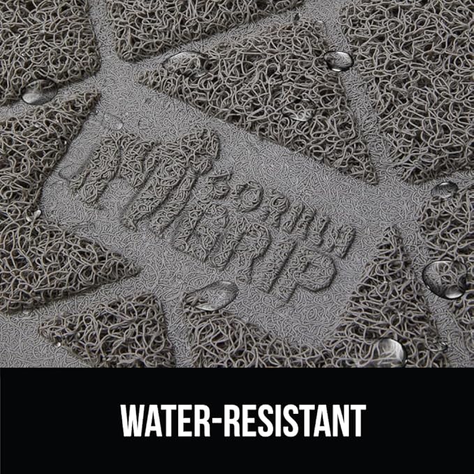 GORILLA GRIP Cat Litter Box Mat, Water Resistant, US Designed Kitty Litter Trapping Mats, Easy to Clean, Scatter Control, Less Mess and Clean Floors, Kitten Supplies for Indoor Cats, 30x20 Grey