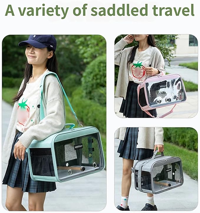 Breathable Small Avian Carrier Backpack Ideal for Short Outings with Built in Food and Water Containers Pet Bird Carrier
