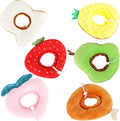 6 Pcs Cat Cone Collar Recovery Collar After Surgery Neck Protective Cone Collars Adjustable for Kitten Small Dog Cute Wound Healing to Stop Licking Fruits Shaped