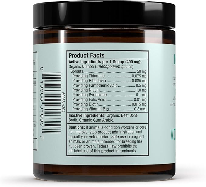 Bark & Whiskers Organic Vitamin B Complex - B Vitamins for Energy & Nervous System Support - for Cats & Dogs - USDA Certified - 0.85 oz