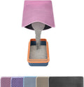 Cat Litter Mats,Cat Litter Box Mat 32"x22", 2 Layer Kitty Litter Trapping Mat,Llitterbox Mat,Waterproof Urine Proof, Clean Easily, Pink, Medium