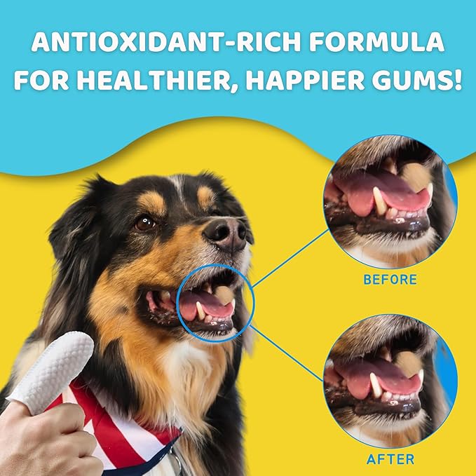 Pet Dental Finger Wipes – 50 Count