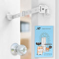 Adjustable Door Strap and Latch, Damage-Free Cat Door Latch to Keep Large Dog Out of Litter Box, Economical Alternative of Pet Gates, Basic 1 Pack