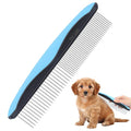 Metal Dog Comb, Stainless Steel Teeth Dematting Comb for Dogs Cats, Dog Grooming Combs, Pet Hair Combs for Removing Knots Mats Tangles Home Grooming Tool