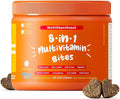 Dog Multivitamin, Chewable Dog Vitamins and Supplements for Hip & Joints, Skin & Coat, Omega 3 Fish Oil for Dogs- Senior & Puppy Multivitamin- Chicken- 120ct,Chicken Flavor