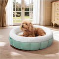BALANCE Cat Beds for Indoor Cats, Washable Round Cat Bed, Cute Kitten Bed with Anti-Slip Bottom for Kitty and Puppy, 23 Inches, Granite Green