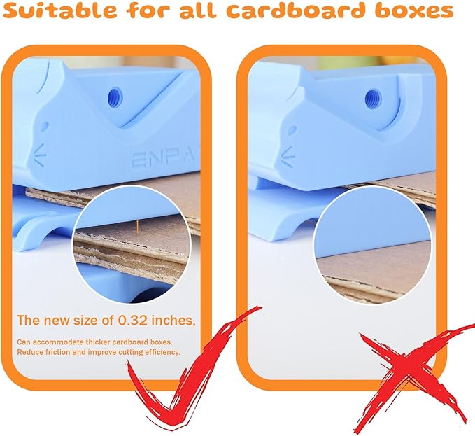 Cardboard Cutter for Cat Scratchers with 10pcs Blade,3D Printed Card Board Cutter Kids DIY Cat Scratchers Cardboard Strip Tool Machine for Cat Lovers (Light Blue)