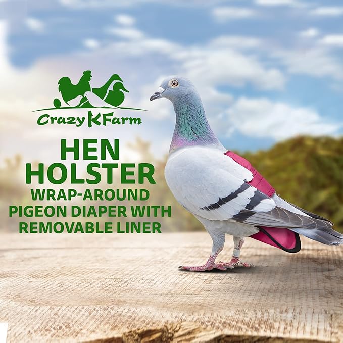 Hen Holster Starter Kit - Wrap-Around Duck Diaper w/Removable Liner & Fixed Tab - Durable, Secure Fit, Easy-to-Wear - Essential Duck Supplies for Real Ducks, Made in USA - Pnk, XS