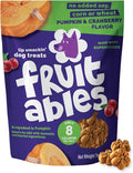 Fruitables Baked Dog Treats, Healthy Pumpkin Snacks for Dogs, Low Calorie & Delicious, No Wheat, Corn or Soy, Puppy Training Treats, Made in the USA, Pumpkin and Cranberry Flavor, 7oz