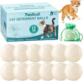 Cat Repellent Outdoor to Keep Cats Away Natural Deterrent White Ball Prevent Cats from Peeing,Guard Against Scratch and Chew 12 Pack