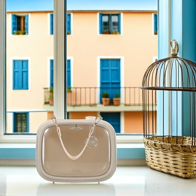 TOYANDONA Portable Bird Carrier Cage with Breathable Mesh and Handle, Travel Parakeet and Small Bird Transport Bag for Outdoor Use and Vet Visits