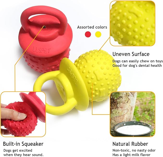 Latex Chew Dog Toys, Novelty Squeaky Pacifier Dog Toys for Teething Puppies, Mild Chewing Small, Medium, Large Dogs, Pet Dogs Supplies Newborn Puppy Gift