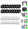 Wonder Creature 32 Pack Cat Water Fountain Filter Replacement, 4+4/8+8/12+12/16+16 Pack for Stainless Steel Cat Water Fountain 2L/67oz and 3.2L/108oz, 16 Carbon Filters & 16 Pre-Filter Sponges