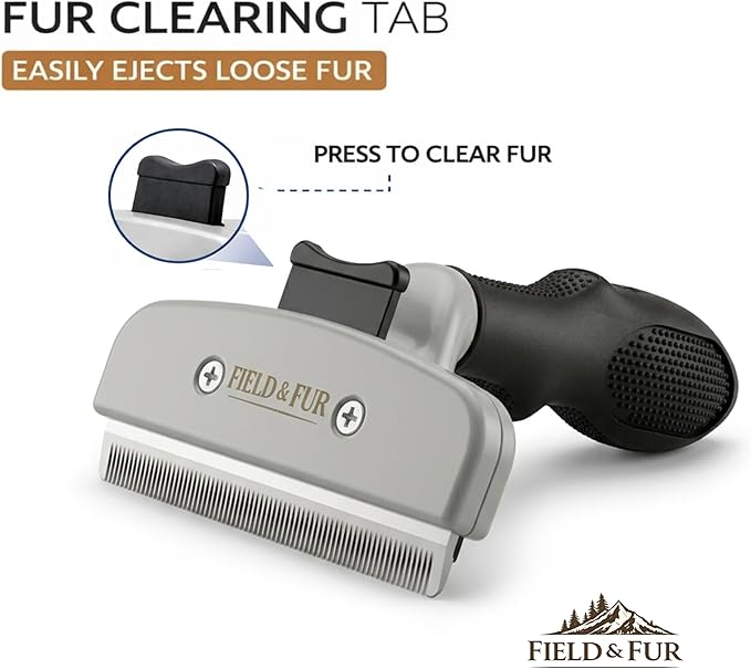 Dog Grooming Kit – Deshedding Tool & Slicker Brush Set for Undercoat Removal, Shedding Control & Detangling – Stainless Steel Grooming Tools – FIELD & FUR Complete Coat Care System