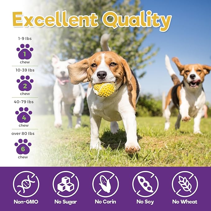 Dog Multivitamin Supplement for Dogs Vitamins Chewable Contain Glucosamine, Vitamin, Probiotics, Omega-3 for Puppy Supplies Skin Coat, Heart, Hips & Joints, Digestion & Immune System 120pcs