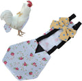 Pet Chicken Duck Diapers, Washable Reusable and Adjustable Nappy Poultry Cloth for Goose Duck Hen Chicken Health Supplies[M Blue Flower]