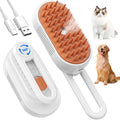 Cat Steam Brush for Shedding, 4 in 1 Cat Steamy Brushs Cleanser with Foldable Handle, Pet Spa Brush for Cats, Spritz Defur Comb for Pets, Steam Brushs for Cats, Pet Spray Hair Removal Comb