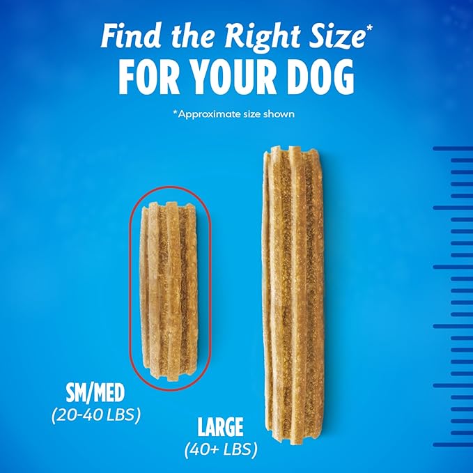 Dentalife Plus Digestive Support Dog Treats for Small and Medium Dogs, Cleans Teeth, Freshens Breath, & Supports Healthy Gut, Chicken & Pumpkin Flavor, 14.4 oz., 19 Chews - 19 ct. Pouch, (Pack of 2)