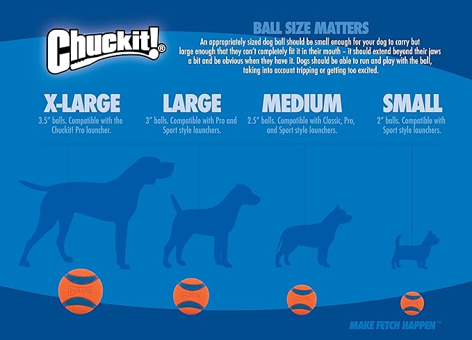 Chuckit! Ultra Ball Dog Toy - for Dogs 100+ lbs - Made from Durable Rubber - Super Bouncy - Floats in Water - 3.5-inch Diameter - Size XL (Pack of 2)
