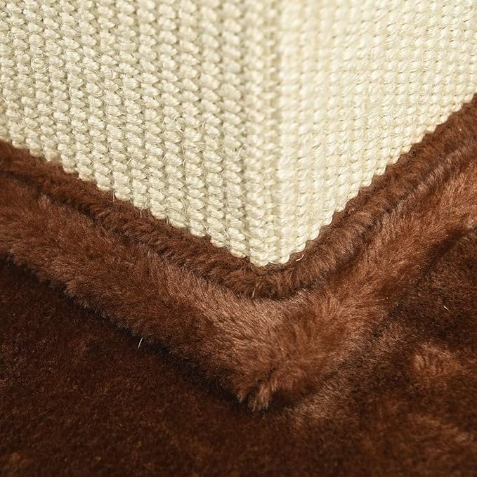 Amazon Basics Cat Scratcher - Indoor Classic Single Cat & Kittens Scratching Post with Sisal Rope,Large (35.4"H) - Brown