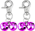 EXPAWLORER Pet Bells for Dog Cat Collar Charm - 2 Pack Cat Collar Accessories Bells Loud, Pet Jingle Ornament Training Pendant Neck Decoration, Tracker for Saving Birds, Purple