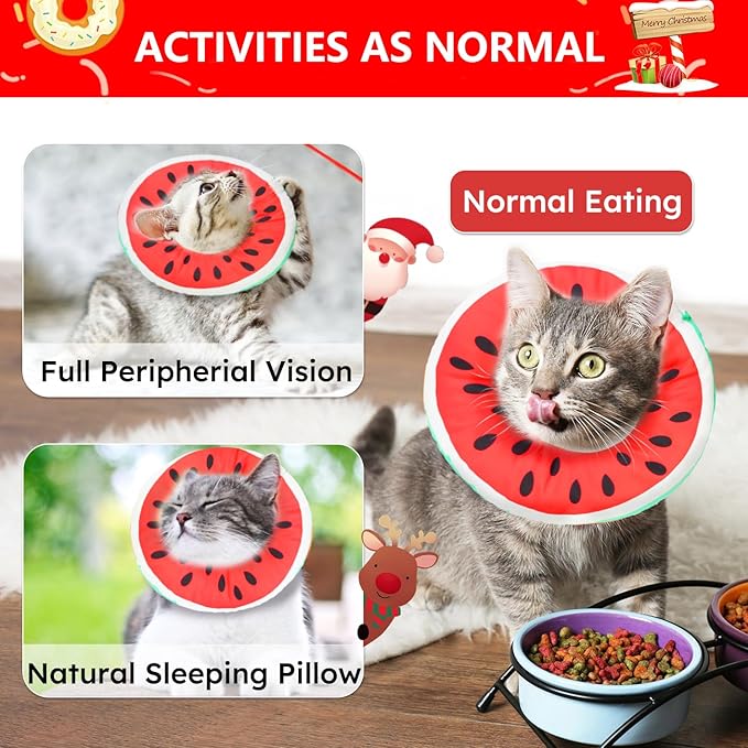 Kitten Cones After Surgery Extra Small Waterproof Cone Collar Soft to Stop Licking Neck Elizabethan Kitten e Collar for Recovery Wound Healing Safety xs Small Cat Donut Cone