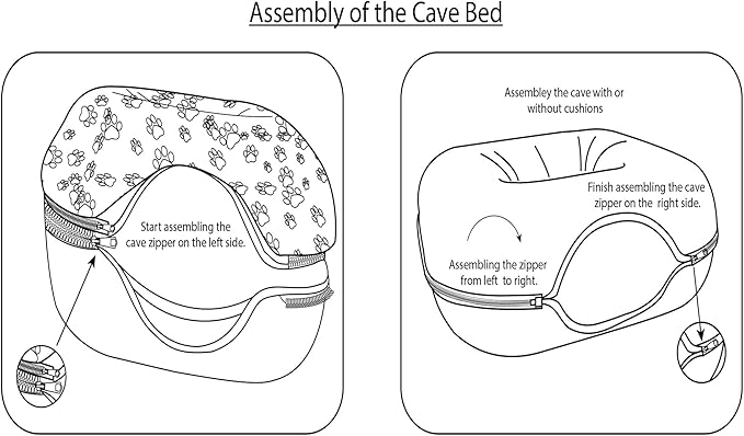 RINGTAIL Peekaboo Cat Cave - for Multiple & Large Cats Up to 30-45 lbs, Comfy Donut Cat Bed with 2 Soft Fluffy Fleece Cat Blankets, Scratch, Detachable & Washable Tunnel Bed (Dark Gray, Large)