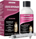 Dewormer for Cats & Dogs, Fenbendazole, Tapeworms, Roundworms & Hookworms, Suitable for Cats Weighing 6-25 LBS， (150ml) Lickable Formula Individually Wrapped