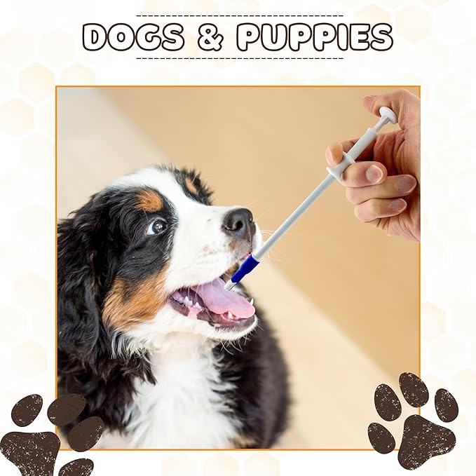 Pill Shooter for Dogs and Cats (4-PACK) – Soft Tip Pet Piller for Easy Medication Delivery | Pill Gun Dispenser Tool for Small or Large Pets | Upgraded H- Bar Design Reusable Syringe Device – Lt Blue