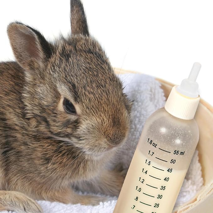 FAVOMOTO 40PCS Pet Feeding Bottle Nipples, Silicone Nursing Nipple Replacement Pet Feeding Syringe for Rabbits Chinchillas and Animals Accessories