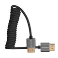KONDOR BLUE | 4K Full HDMI to Full HDMI Thin Short Coiled Braided Cable for On-Camera Monitors, Capture Cards + More | Black