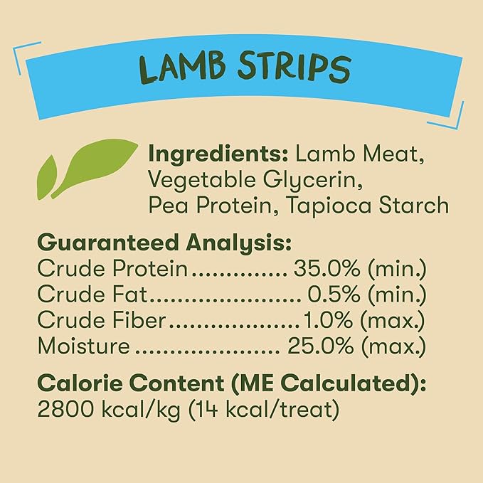 Pet 'n Shape Lamb Jerky Dog Treats - 3 Ounce