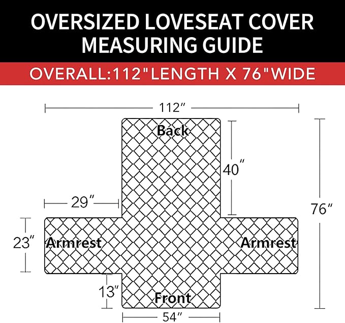 Easy-Going Sofa Slipcover Reversible Loveseat Sofa Cover Couch Cover for 2 Cushion Couch Furniture Protector with Elastic Straps for Pets Kids Dog Cat (Oversized Loveseat, Navy/Ivory)