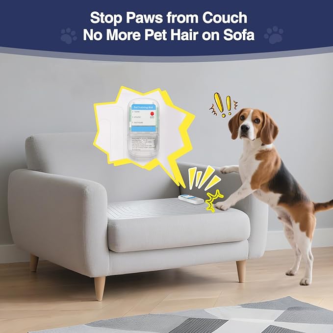 PAPARELA Scat Shock Mat for Dogs and Cats Indoor, Pet Shock Mats for Training Pets, Electric Repellent Mat Keeps Dogs and Cats Off Counter, Couch and Sofa, 3 Training Modes (One Piece 22"x 14")