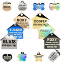 Engraved Dog Tags Personalized - Stainless Steel Engraved Dog Cat ID Tags Front & Back up to 8 Lines of Text Color Plating Gold, Rose Gold, Blue, Black, Nebula House Small