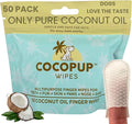 Dog Teeth Cleaning Wipes Ear Nose Paws Fur Cleaner Pure Coconut Oil 1 Pack of 50