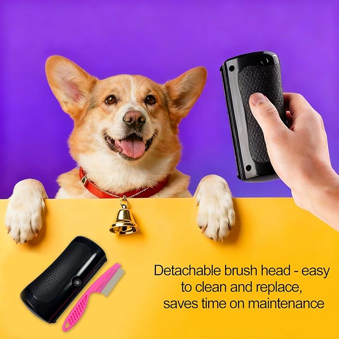 Deshedding Brush For Shedding - Short Long Hair Pet Dog Cat Grooming Tool Brush For Shedding Deshedding Brush for Pet Dogs Cats Rabbits Horses With Flea Comb