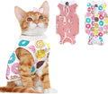 2 PCS Cat Recovery Suit for Spay Abdominal Wounds Cat Onesie for Cats After Surgery Recovery Suit Female Breathable E-Collar Alternative Kitten Onesie Anti Licking Small