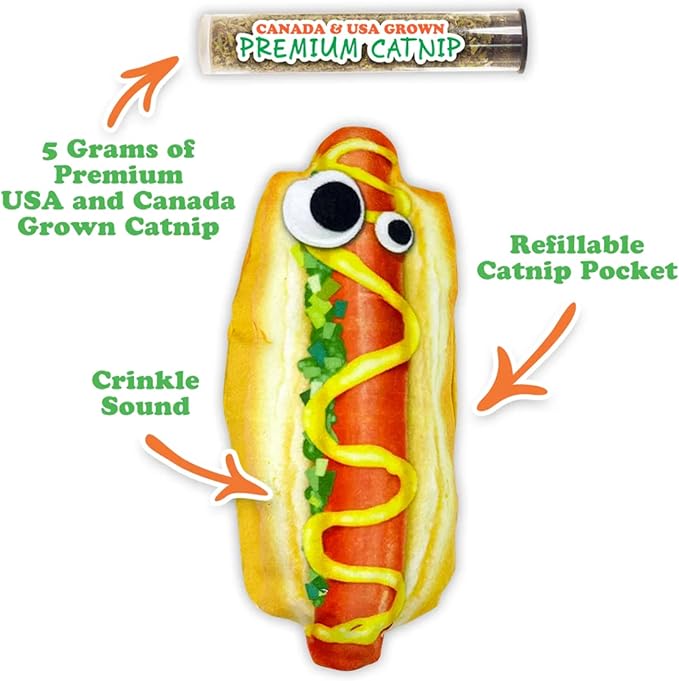 Meowijuana Refillable Cat Toys | Grill ‘n’ Thrill - 3 Pack Catnip Toys | Includes Potent Hand Harvested Catnip Grown in North America | Promotes Play and Cat Health