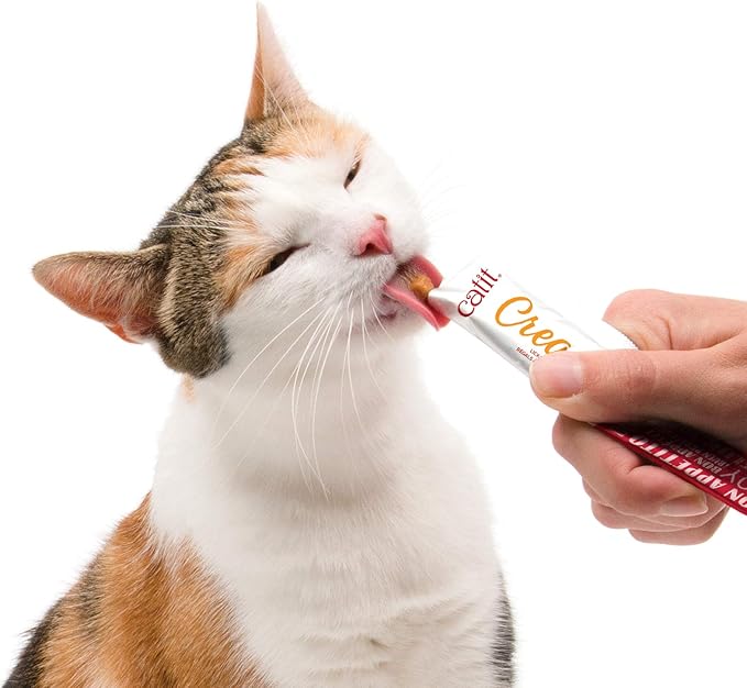 Catit Creamy Lickable Cat Treat – Hydrating and Healthy Treat for Cats of All Ages - Chicken & Shrimp, 15-Pack