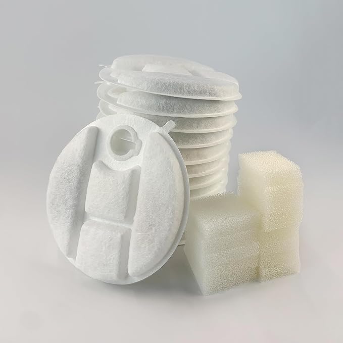 12 Pack Pet Drinker Replacement Filters for Petlibro Capsule Pet Drinker PLWF008, Contains 12 Filters and 12 Sponges