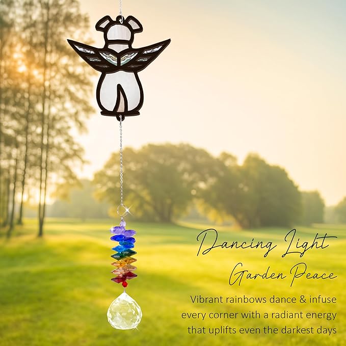 Pet Memorial Suncatcher - Pet Loss Gift - Memorial Sympathy Gift - Rainbow Bridge Gift - Remembrance Ornament - Pet Remembrance Keepsake - Mother's Day for Dog Mom Dog Dad
