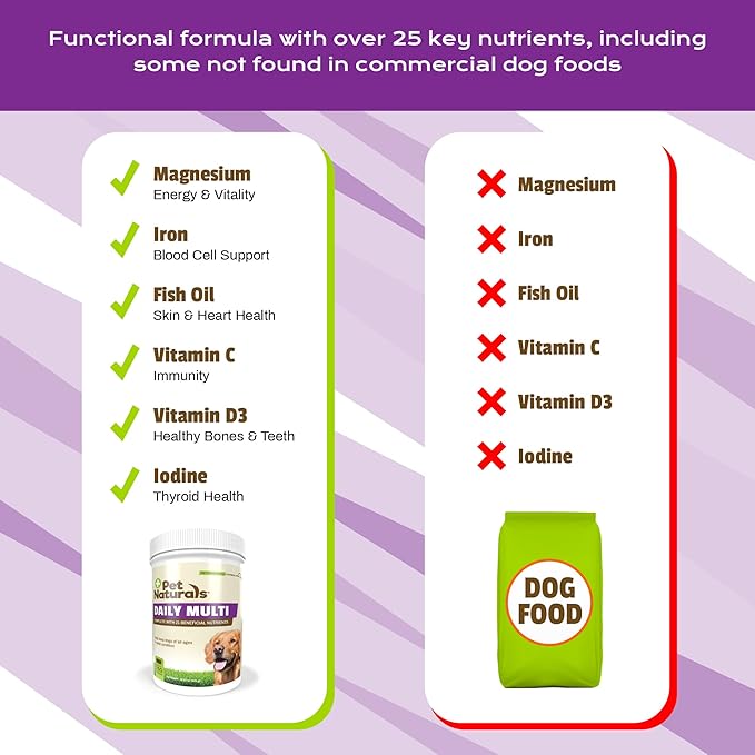 Pet Naturals Daily Multivitamin for Dogs – 21 Essential Nutrients, Fatty Acids & Antioxidants for Complete Health, Supports Energy, Digestion, Skin & Coat | Veggie Flavor Soft Chews, 150 Count