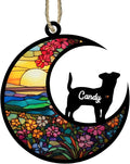 Personalized Dog Memorial Suncatcher - Name, Date, Breed - Sympathy Gift for Dog Lovers - A3