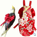 Bird Flight Suits Diapers, Parrot Flight Suits Diapers for Quaker Parakeets Cockatiels Flight Suits, Parrot Clothes (Red,Sulphur-Crested Cockatoo)