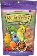LAFEBER'S Sunny Orchard Nutri-Berries Pet Bird Food, Made with Non-GMO and Human-Grade Ingredients, for Cockatiels Conures Parakeets (Budgies) Lovebirds (Sunny Orchard 10 oz)