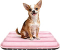 Dog Crate Pad, Ultra Soft & Anti-Slip Kennel Mat, Secure Fit for Metal Crates & Dog Cages, Washable Cozy Bed for Small Medium Large Dogs (Pink, S(23"*14"*1.5"))