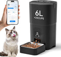 PAPIFEED Automatic Cat Feeder, 6L Smart WiFi Cat Food Dispenser with App Control, Bluetooth-Assisted Setup, Stainless Steel Bowl, Anti-Clog Design for Dry Cat Food