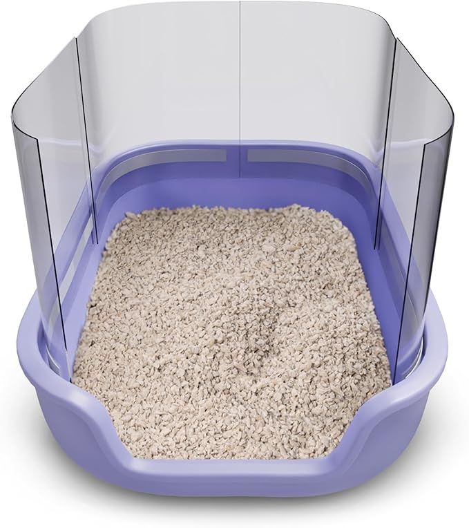 Cat Litter Box Pee Shields (4 Pcs) | Litter Box Cover 15 * 11.5in | Cat Pee Shields & Privacy Screen - Splash Guard for Open Top Litter Pan - Litter Box Not Included
